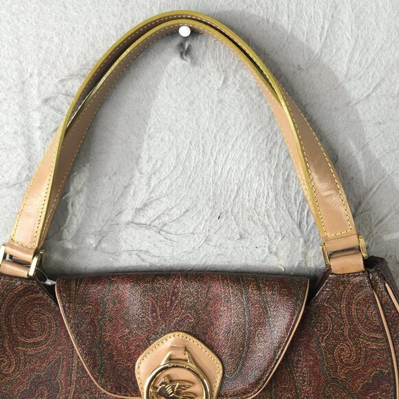 Etro Brown and Gold Paisley Bag - Picture 3 of 16